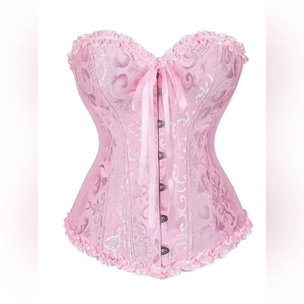 Women‘s Ruffles Corset Top Strapless Waist Trainer 2XL